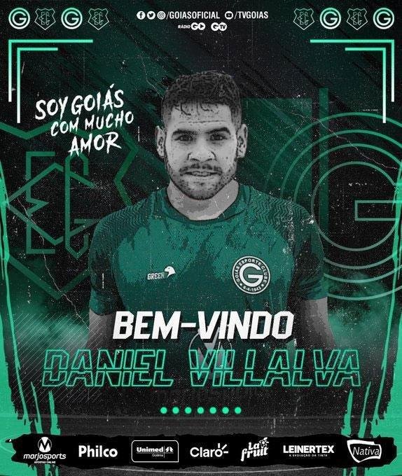 O Gois anunciou a contratao do atacante Daniel Villalba, que estava no Veracruz, do Mxico