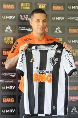 Fotos da apresentao do lateral-esquerdo Guilherme Arana ao Atltico, na Cidade do Galo. Jogador de 22 anos assinou contrato de emprstimo at meados de 2021