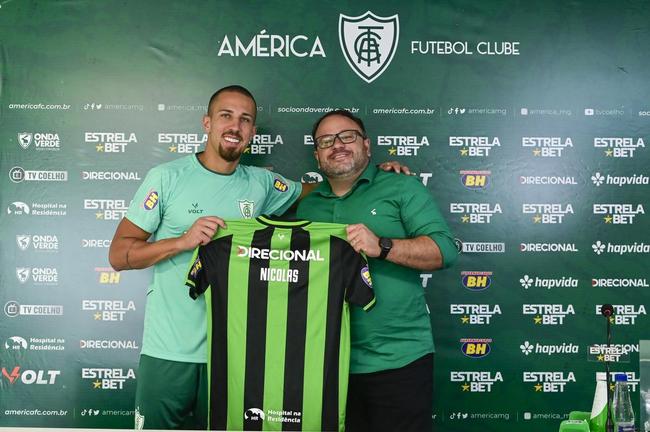 Nicolas foi apresentado pelo América nesta quarta-feira (4/1)