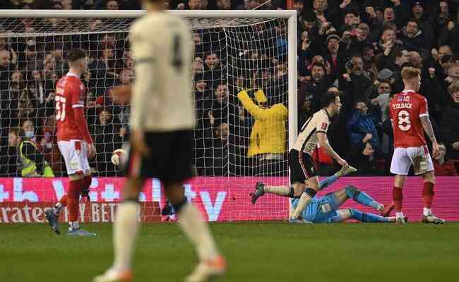 Diogo Jota marcou o gol da vitória e da classificação do Liverpool à semifinal da Copa da Inglaterra