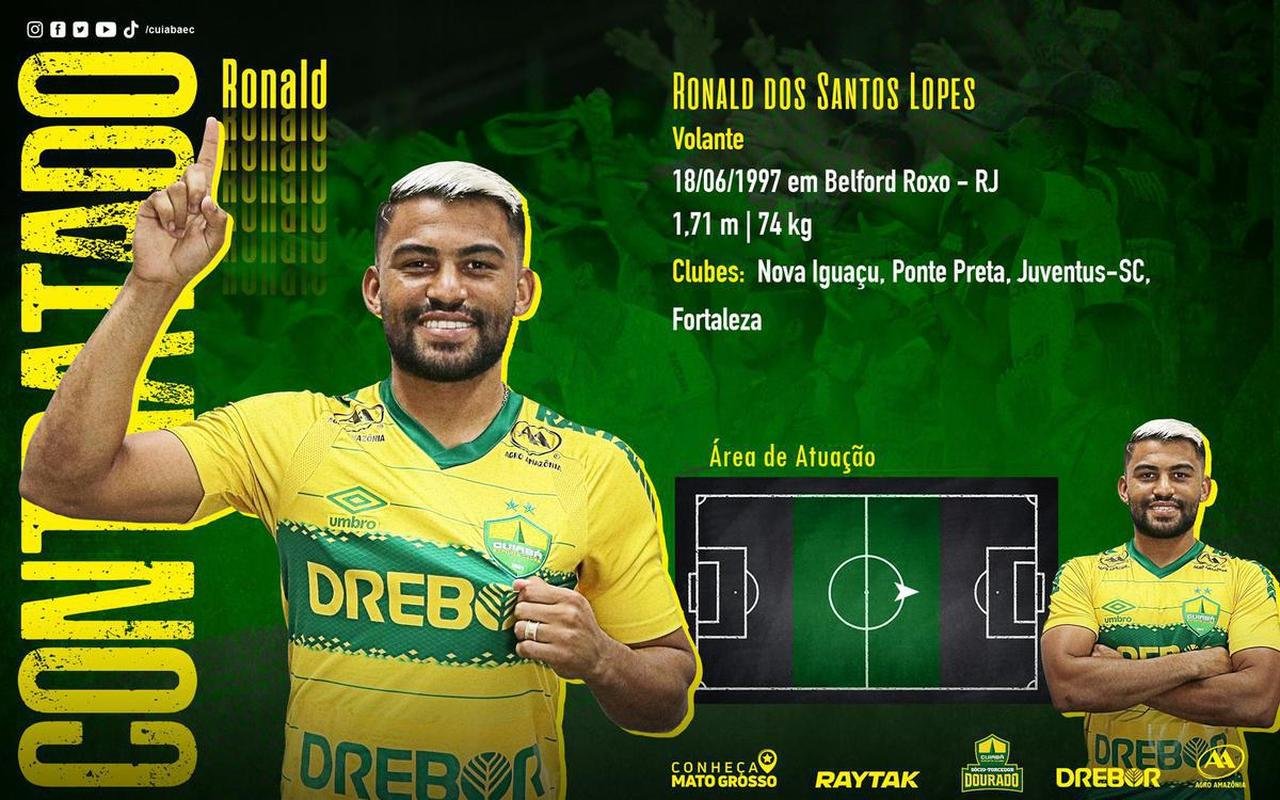 Cuiab anunciou o volante Ronald