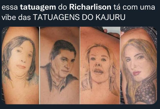 Tatuagem do rosto de Neymar em Richarlison vira meme
