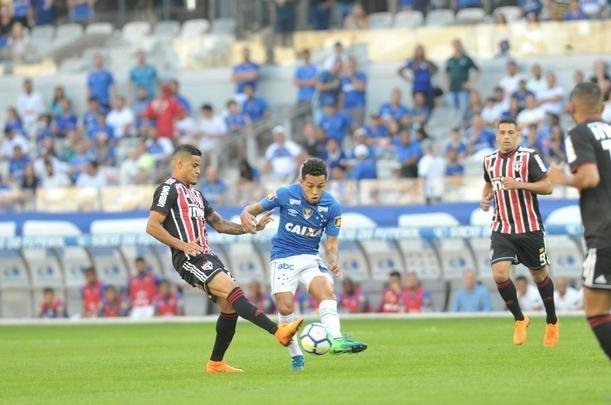 Fotos do jogo entre Cruzeiro e So Paulo