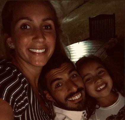 Suárez também passou com a família