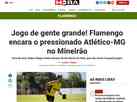 Jornais do Rio destacam pressão do Atlético antes de jogo contra Flamengo 