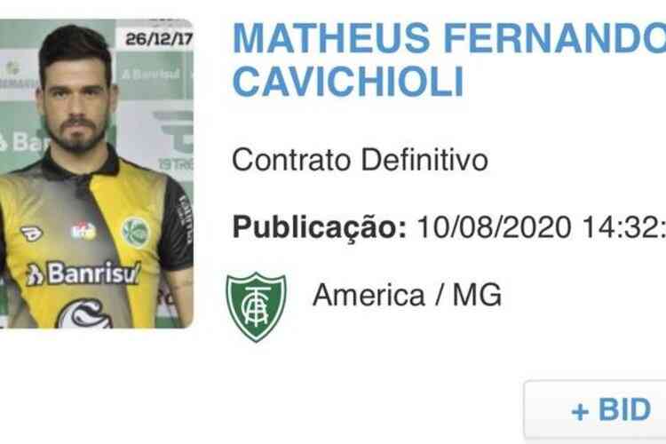 O goleiro Matheus Cavichioli voltará a jogar?