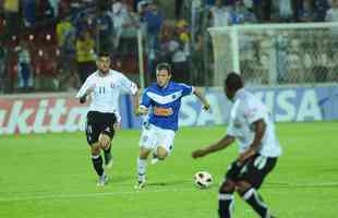2011 - Copa Libertadores - Cruzeiro foi eliminado nas oitavas de final ao ser derrotado pelo Once Caldas-COL. Imagem da partida diante dos colombianos, na Arena do Jacar, em Sete Lagoas