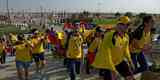 Torcedores do Equador no jogo de abertura da Copa do Mundo