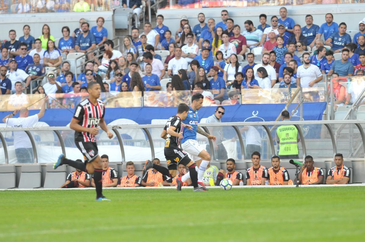 Fotos do jogo entre Cruzeiro e So Paulo