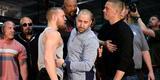 Com presena de imprensa e fs, Conor McGregor e Nate Diaz participam de conferncia em Los Angeles e esquentam clima para duelo no UFC 196