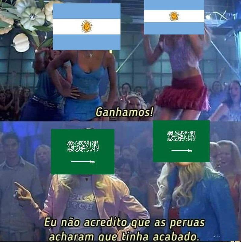 Os memes da derrota da Argentina por 2 a 1 para a Arbia Saudita, na estreia da Copa do Mundo