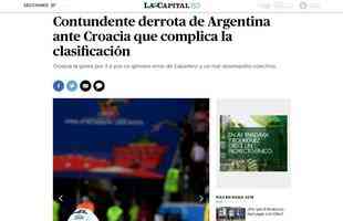 Matria interna do La Capital destacou a situao complicada da Argentina no grupo