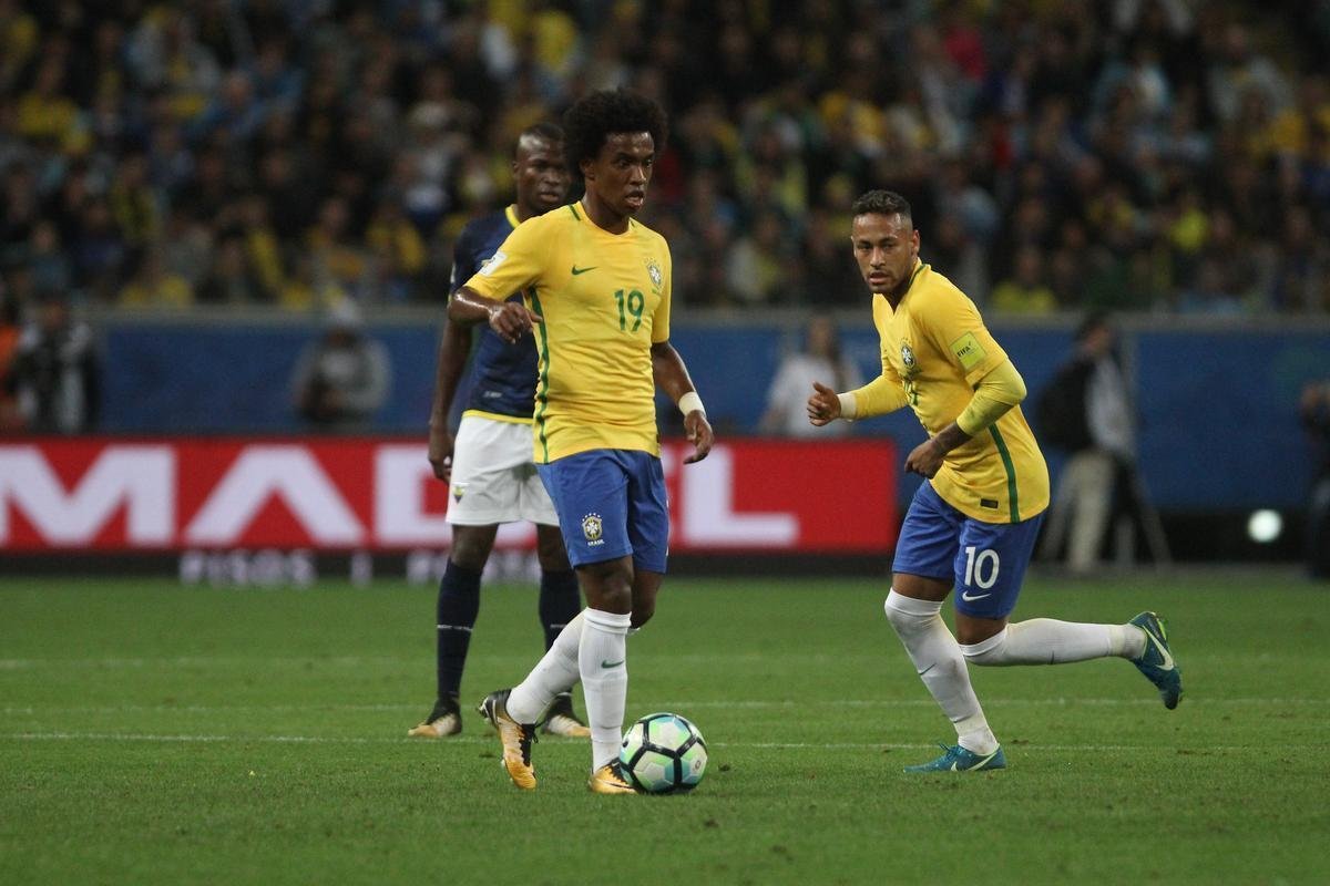 Brasil e Equador se enfrentaram, na Arena do Grmio, pela 15 rodada das Eliminatrias para a Copa