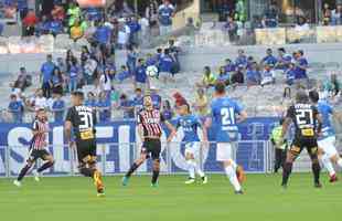 Fotos do jogo entre Cruzeiro e So Paulo