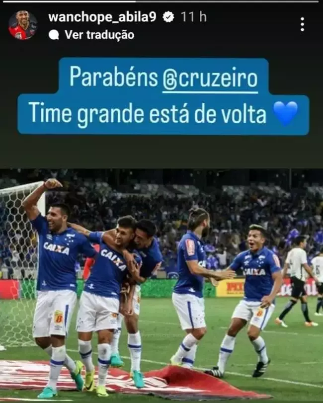 Múltipla do Dia Jogo do cruzeiro, Instagram, 1