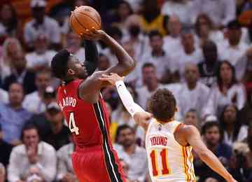 Miami Heat eliminou o Atlanta Hawks ao vencer a série por 4 a 1, após vitória em casa por 97 a 94