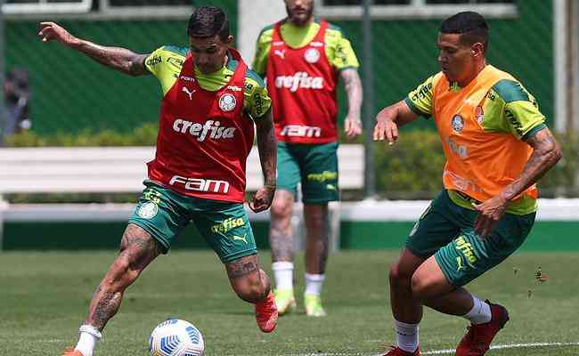 Palmeiras treina na Academia de Futebol visando o duelo de domingo (17) contra o Internacional