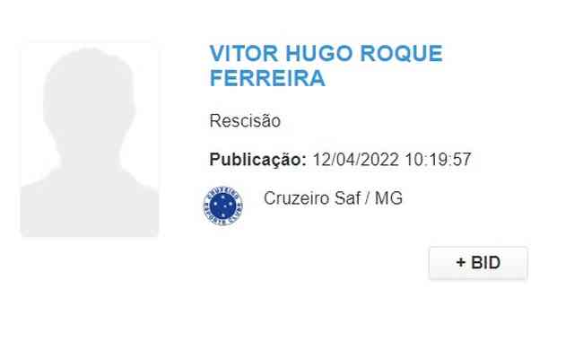Rescisão de Roque com Cruzeiro já foi publicada no BID da CBF