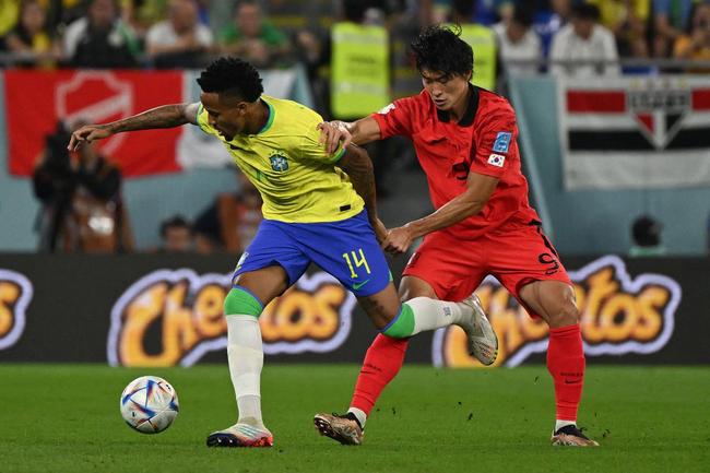 Imágenes del duelo entre Brasil y Corea del Sur, por los octavos de final del Mundial de Qatar, en Est.