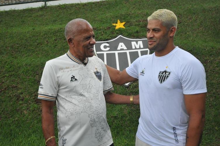 Encontro dos campees brasileiros pelo Atletico, Dad Maravilha e Hulk, na Cidade do Galo. 