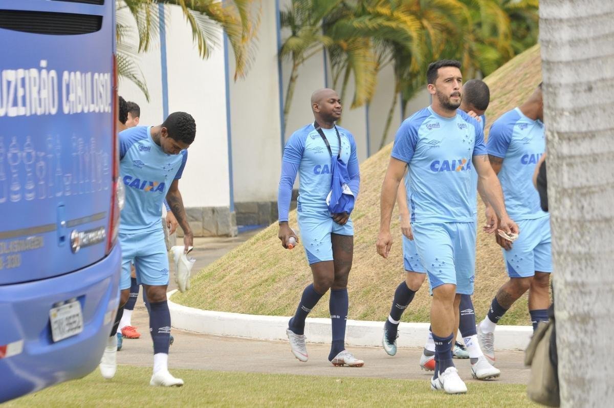 Imagens do treino do Cruzeiro antes do segundo duelo da final da Copa do Brasil, contra o Corinthians, em So Paulo
