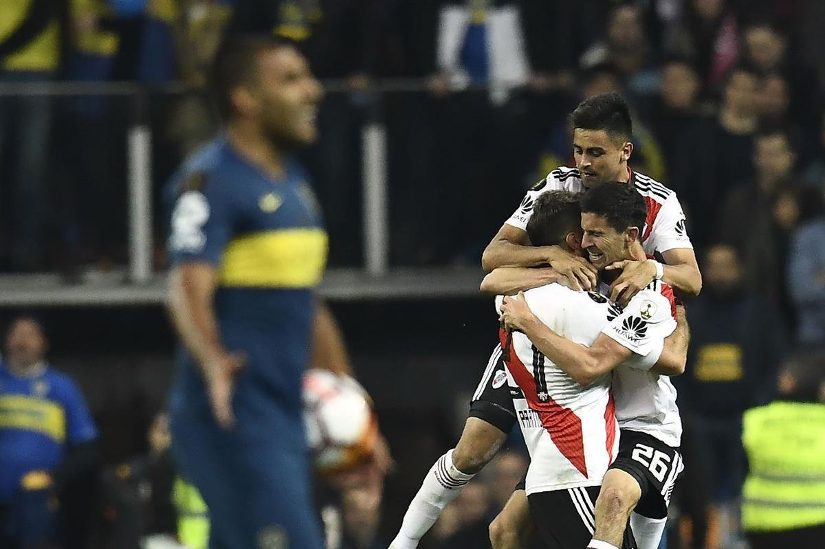 Pratto marcou o gol de empate do River Plate diante do Boca na final da Libertadores