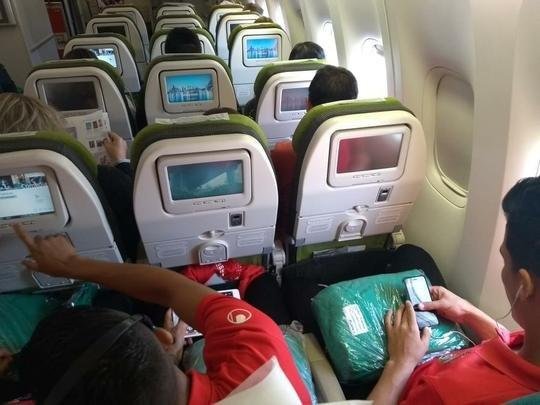 Fotos da delegao do Deportivo Lara na viagem at Belo Horizonte