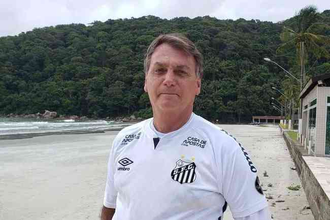 Presidente Jair Bolsonaro queria ter ido a jogo na Vila Belmiro