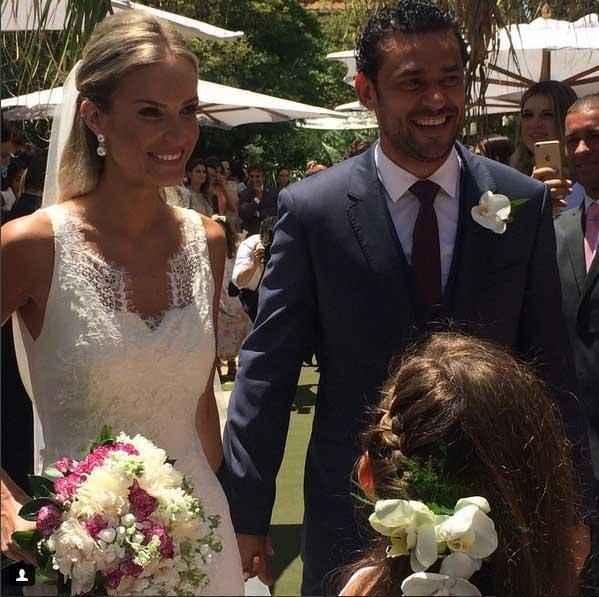 Atacante Fred se casou neste sbado com Paula Armani em chcara de Nova Lima-MG