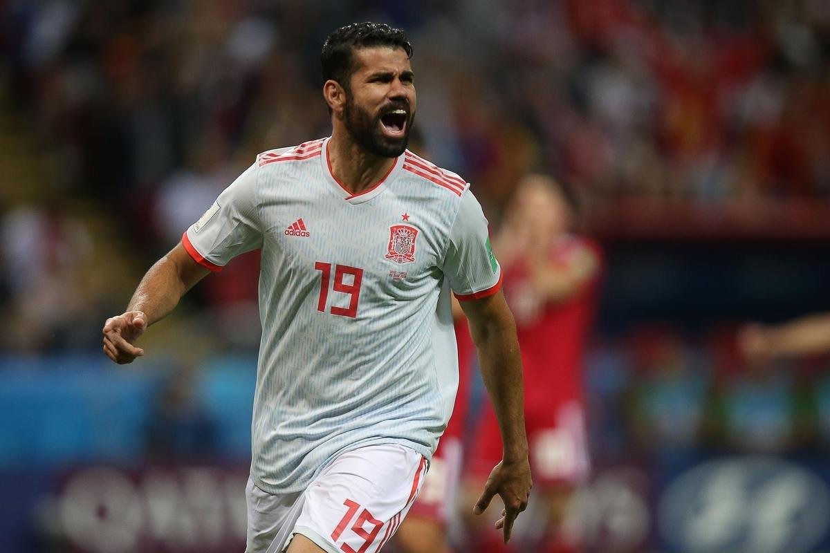 Na Copa de 2014, Diego Costa jogou duas vezes e no balanou as redes. Em 2018, fez trs gols em quatro partidas disputadas. 