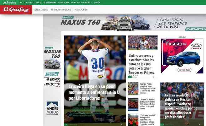 Revista El Grfico enfatizou que o Cruzeiro vive o pior momento no ano