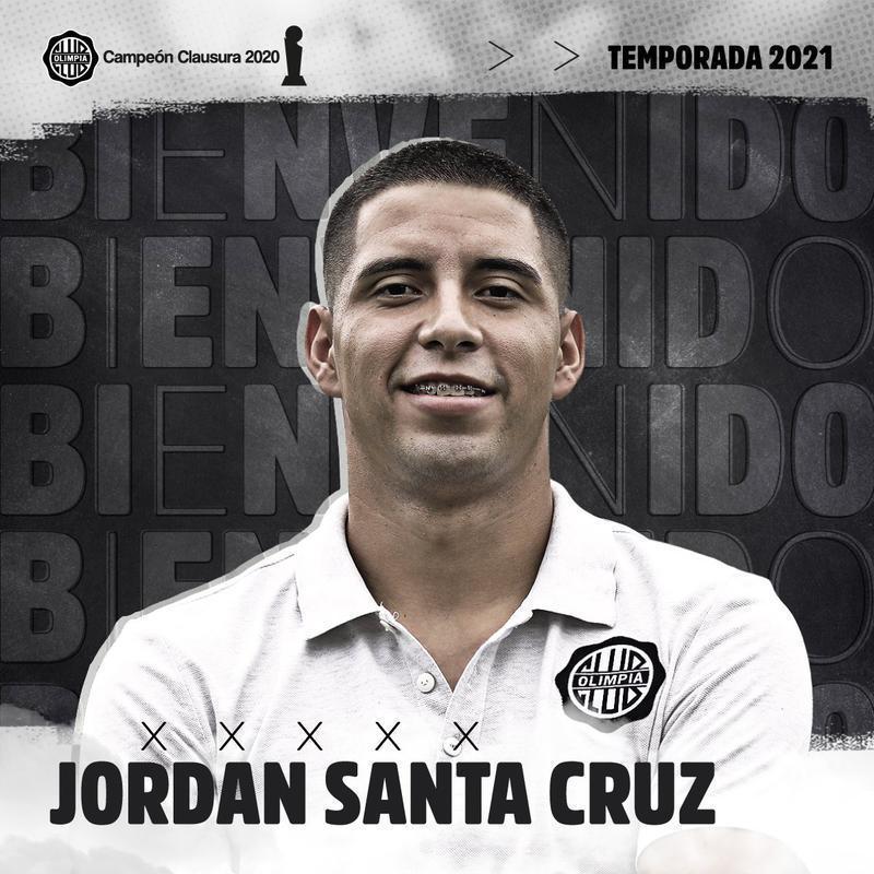 Jordan Santa Cruz, volante (Olimpia, do Paraguai)