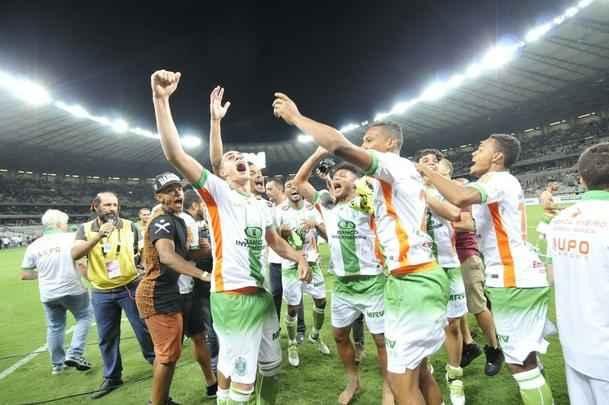 Imagens da comemorao do Amrica com a conquista do ttulo