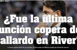 Ol - Jornal ainda questiona se a Copa Libertadores de 2021 foi a ltima de Gallardo  frente do River Plate