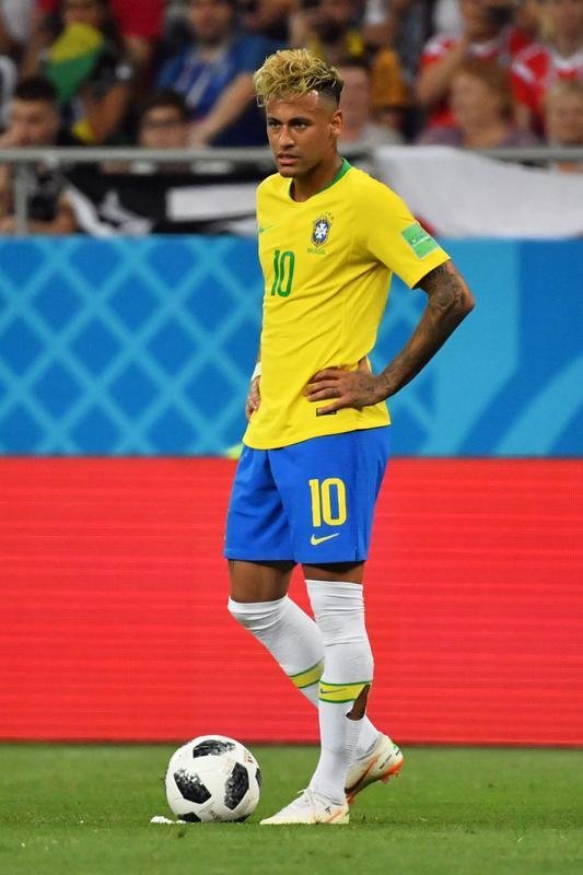 Neymar durante jogo contra a Sua na Copa do Mundo de 2018