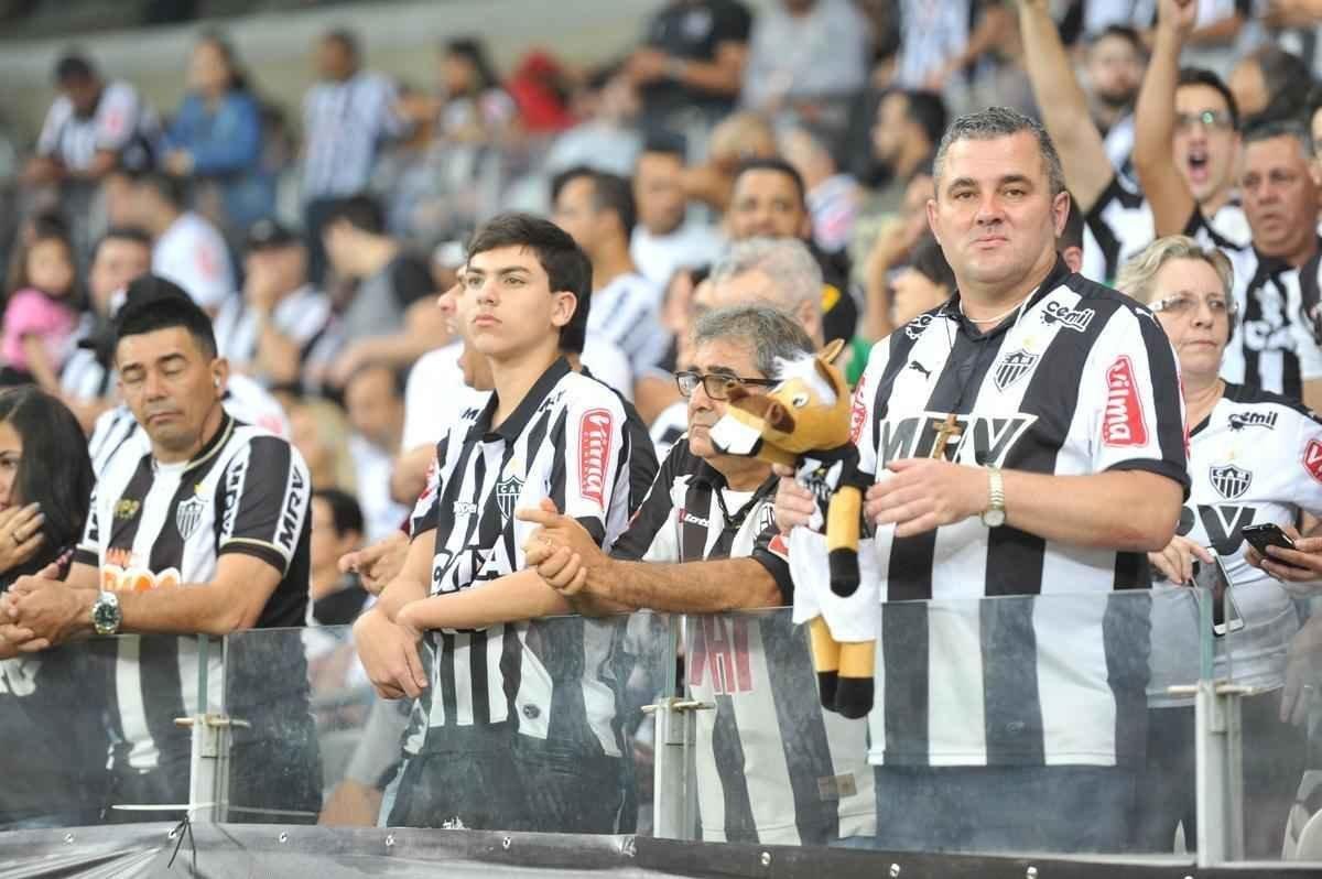 Torcida do Galo acompanhou o duelo entre o Alvinegro e o Jorge Wilstermann, no Mineiro
