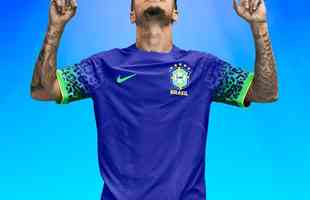 A tradicional camisa II azul da Seleo Brasileira para o Mundial do Catar foi produzida pela Nike