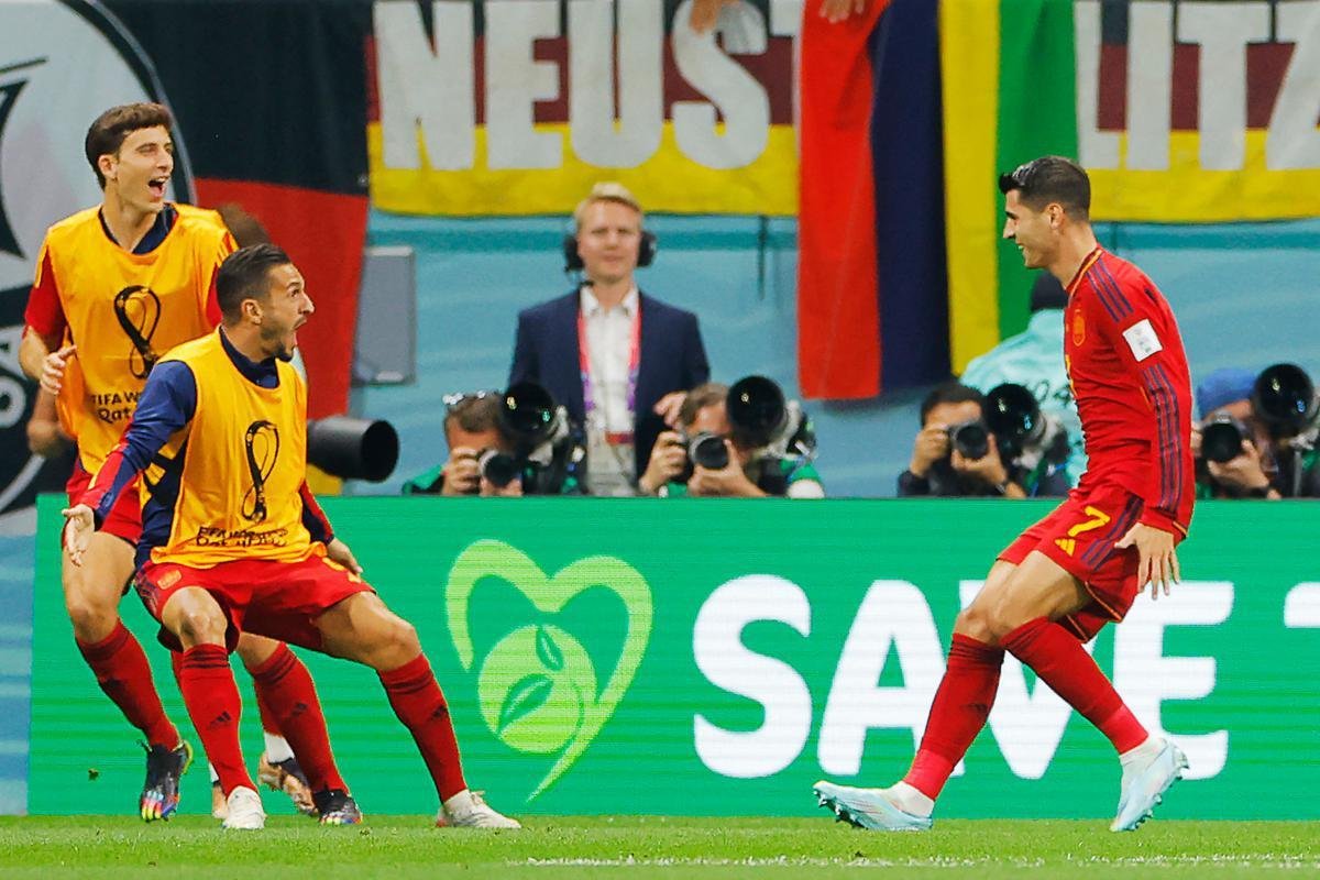 Fotos de Espanha x Alemanha, neste domingo, no Estdio Al Bayt, pelo Grupo E da Copa do Mundo no Catar