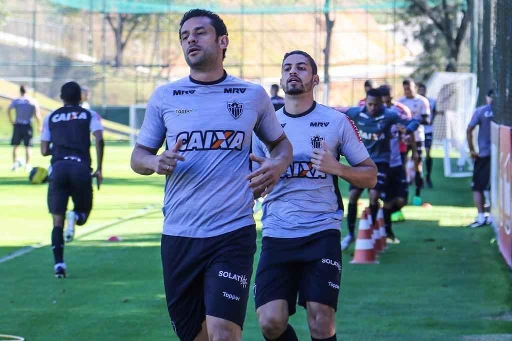 Imagens do treino do Galo antes do jogo contra o Atltico-GO