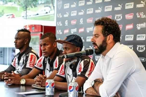 Veja imagens da apresentação de Hyuri, Erazo e Juan Cazares, novos reforços do Atlético