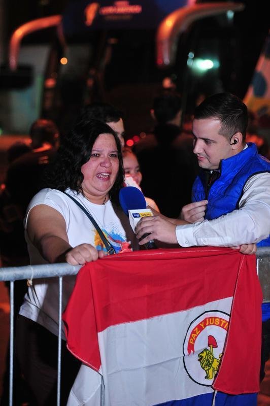 Seleo Paraguaia chegou ao hotel na Regio Centro-Sul de Belo Horizonte na noite desta segunda