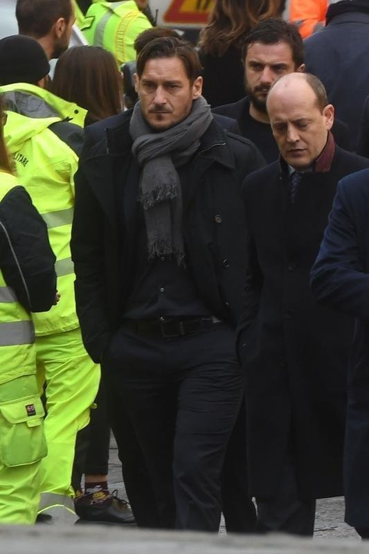Imagens do funeral de Davide Astori em Florena. dolo da Roma, Francesco Totti