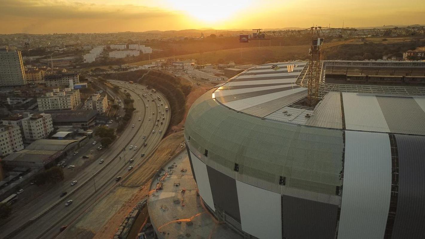 Arena MRV segue em ritmo acelerado de obras. Previso de concluso do estdio foi atualizada para dezembro.