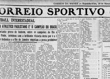 Apesar de ser considerado o 'Campeão do Brasil' de 1920, clube paulista diz que não buscará equiparação com o Campeonato Brasileiro