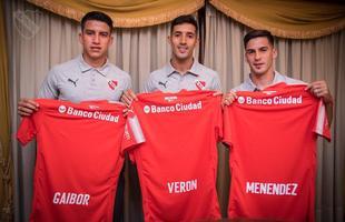 Fernando Gaibor (esquerda): meia se transferiu do Emelec para o Independiente / Gonzalo Vern (centro): atacante se transferiu do New York Red Bulls para o Independiente / Jonathan Menndez: atacante se transferiu do Talleres para o Independiente