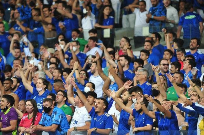 Fotos da torcida do Cruzeiro na volta ao Mineiro em partida contra o Brusque pela 35 rodada da Srie B