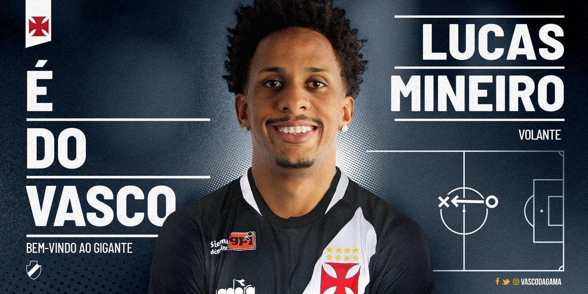 Vasco anunciou a contratao por emprstimo do volante Lucas Mineiro, de 22 anos, que pertence a Chapecoense 