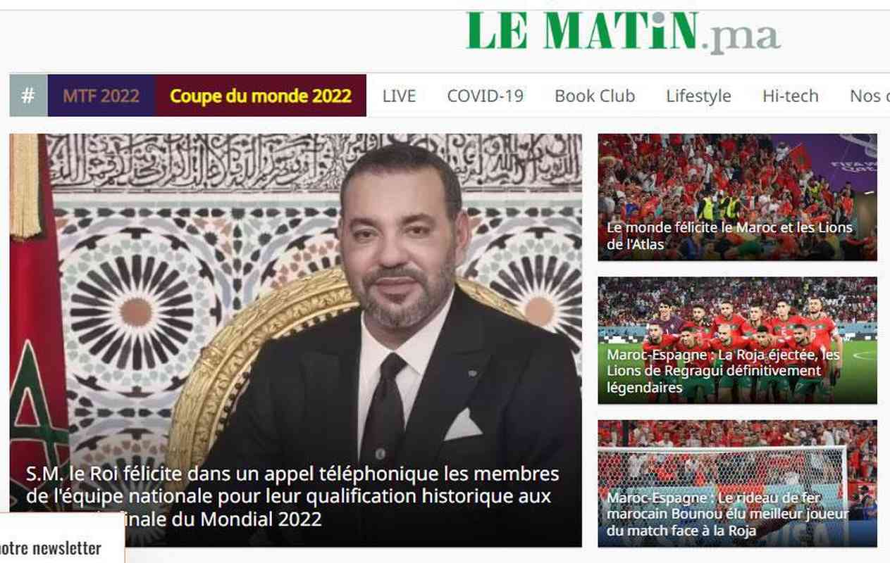 Le Matin: 'O mundo felicita Marrocos'