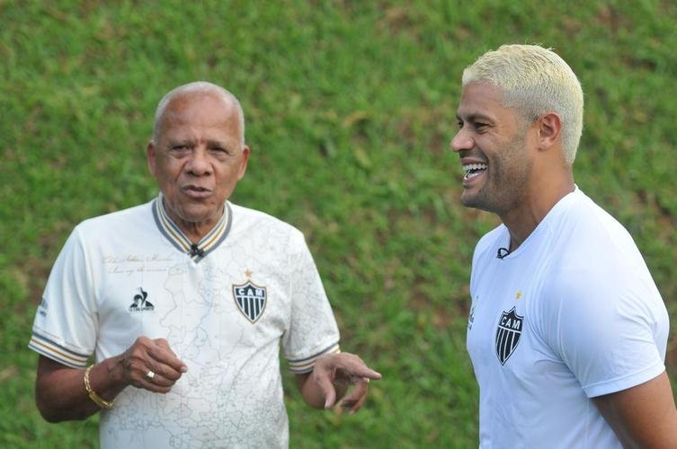 Encontro dos campees brasileiros pelo Atletico, Dad Maravilha e Hulk, na Cidade do Galo. 