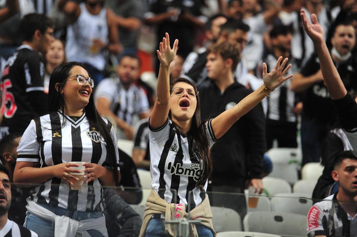 Torcida do Atltico no jogo diante do Fortaleza, vlido pela ida da semifinal da Copa do Brasil, no Mineiro